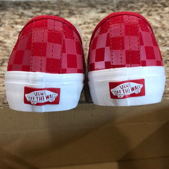 Vans Authentic Pro Reflective Checkerboard Red - Picture 3 of 7